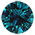 Arela 4.40 mm Round Blue Diamond Donut Bezel Solitaire Pendant Necklace 