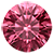 Shirley 5.00 mm Round Pink Tourmaline and Forever One Moissanite Three Stone Engagement Ring 