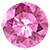 Keily 6.00 mm Round Lab Created Pink Sapphire and Diamond Halo Pendant 