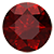 Shirley 5.00 mm Round Red Garnet and Forever Brilliant Moissanite Three Stone Engagement Ring 