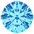 Astera Blue Topaz and Diamond Circle Halo Pendant 