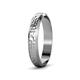 3 - Feivel Hammer Finish 4.00 mm Beveled Edge Wedding Band 