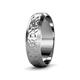 3 - Feivel Hammer Finish 4.00 mm Beveled Edge Wedding Band 