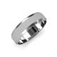 1 - Feivel Glass Finish 4.00 mm Beveled Edge Wedding Band 