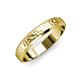 1 - Feivel Hammer Finish 4.00 mm Beveled Edge Wedding Band 