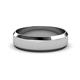 2 - Feivel Satin Finish 4.00 mm Beveled Edge Wedding Band 