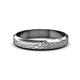 2 - Feivel Hammer Finish 4.00 mm Beveled Edge Wedding Band 