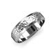 1 - Feivel Hammer Finish 4.00 mm Beveled Edge Wedding Band 