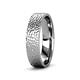 3 - Aidan Hammer Finish 2.00 mm Flat Comfort Fit Unisex Wedding Band 