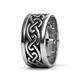 3 - Jules High Polish 10.00 mm Celtic Wedding Band 