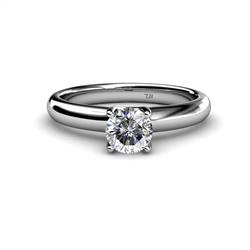 Bianca Semi Mount Engagement Ring Four Prong Semi Mount Womens Solitaire Engagement Ring Setting Platinum