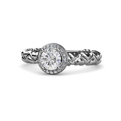 Cora Signature Semi Mount Halo Engagement Ring