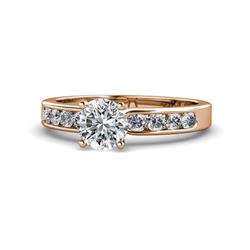 Enya Classic Semi Mount Engagement Ring Diamond Four Prong Semi Mount Engagement Ring VS SI F G Carat tw in K Rose Gold