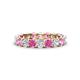 1 - Laida 3.40 mm Pink Sapphire and Diamond Eternity Band 