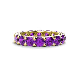 Laida Amethyst Eternity Band Amethyst ctw Womens Eternity Ring Stackable K Yellow Gold