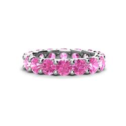 Laida Pink Sapphire Eternity Band Pink Sapphire ctw Womens Eternity Ring Stackable K White Gold