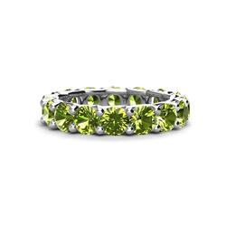 Laida Peridot Eternity Band Peridot ctw Womens Eternity Ring Stackable Platinum