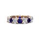 1 - Laida 5.04 ctw (4.00 mm) Blue Sapphire and Diamond Eternity Band 