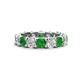 1 - Laida 4.00 mm Green Garnet and Diamond Eternity Band 