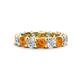 1 - Laida 3.60 ctw (4.00 mm) Citrine and Diamond Eternity Band 