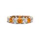 1 - Laida 3.60 ctw (4.00 mm) Citrine and Diamond Eternity Band 