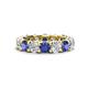 1 - Laida 3.60 ctw (4.00 mm) Iolite and Diamond Eternity Band 