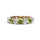 1 - Laida 4.52 ctw (4.00 mm) Peridot and Diamond Eternity Band 