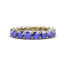 Lucida Round Tanzanite U Prong Eternity Band Tanzanite Gallery Womens Eternity Band ctw K Yellow Gold