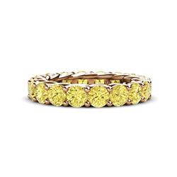 Lucida Round Yellow Sapphire U Prong Eternity Band Yellow Sapphire Gallery Womens Eternity Band ctw K Rose Gold