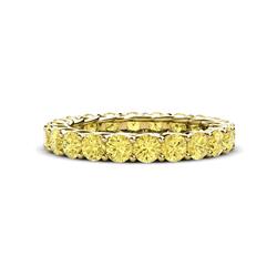 Lucida Round Yellow Sapphire U Prong Eternity Band Yellow Sapphire Gallery Womens Eternity Band ctw K Yellow Gold