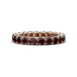 Lucida Round Red Garnet U Prong Eternity Band Red Garnet Gallery Womens Eternity Band ctw K Rose Gold