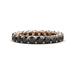 Lucida Round Black Diamond U Prong Eternity Band Black Diamond Gallery Womens Eternity Band ctw K Rose Gold