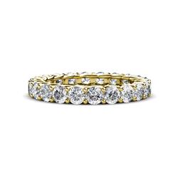 Lucida Round Diamond U Prong Eternity Band Diamond Gallery Womens Eternity Band ctw K Yellow Gold