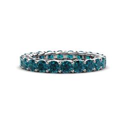 Lucida Round Blue Diamond U Prong Eternity Band Blue Diamond Gallery Womens Eternity Band ctw Platinum
