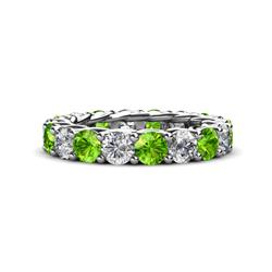 Lucida Peridot and Diamond Eternity Band Peridot and Diamond Gallery Womens Eternity Ring Stackable ctw Platinum