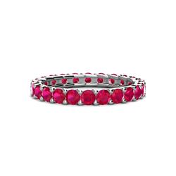 Laida Ruby Eternity Band Ruby ctw Womens Eternity Ring Stackable K White Gold