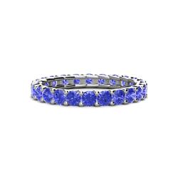 Laida Tanzanite Eternity Band Tanzanite ctw Womens Eternity Ring Stackable K White Gold