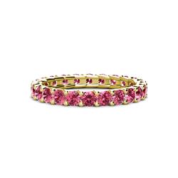 Laida Pink Tourmaline Eternity Band Pink Tourmaline ctw Womens Eternity Ring Stackable K Yellow Gold
