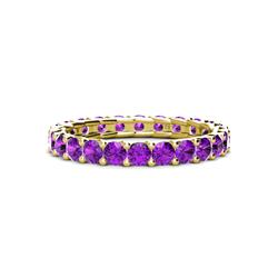 Laida Amethyst Eternity Band Amethyst ctw Womens Eternity Ring Stackable K Yellow Gold
