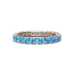 Laida Blue Topaz Eternity Band Blue Topaz ctw Womens Eternity Ring Stackable K Rose Gold