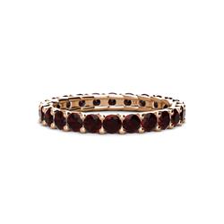 Laida Red Garnet Eternity Band Red Garnet ctw Womens Eternity Ring Stackable K Rose Gold