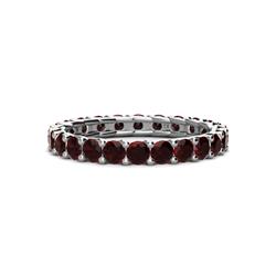 Laida Red Garnet Eternity Band Red Garnet ctw Womens Eternity Ring Stackable Platinum