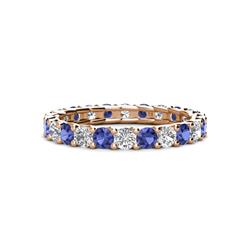 Laida Iolite and Diamond Eternity Band Iolite and Diamond ctw Womens Eternity Ring Stackable K Rose Gold