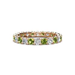Laida Peridot and Diamond Eternity Band Peridot and Diamond ctw Womens Eternity Ring Stackable K Rose Gold