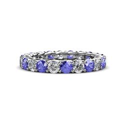 Lucida Tanzanite and Diamond Eternity Band Tanzanite and Diamond Gallery Womens Eternity Ring Stackable ctw K White Gold