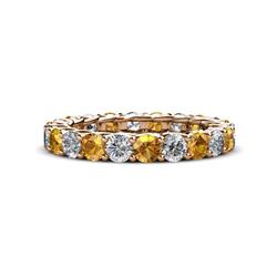 Lucida Citrine and Diamond Eternity Band Citrine and Diamond Gallery Womens Eternity Ring Stackable ctw K Rose Gold
