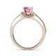 4 - Nessa Pink Tourmaline and Diamond Bridal Set Ring 