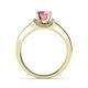 4 - Nessa Pink Tourmaline and Diamond Bridal Set Ring 