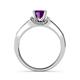 4 - Nessa Amethyst and Diamond Bridal Set Ring 