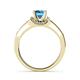 4 - Nessa Blue Topaz and Diamond Bridal Set Ring 